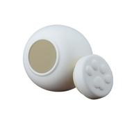 Pet Memorial Urn Ceramic, White Pink Footprint Ashes Container for Dogs Cats, 170ml 350ml 800ml Keepsake with Engraving(WHITE,170ml)