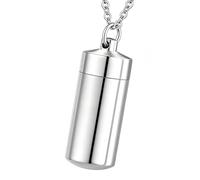 Pet Memorial Urn Pendant, Memorial Casket Ashes Container, Cylindrical Memory Locket, Daily Remembrance Pet Pendant Urn Necklace Remembrance Holder Cylindrical Memory Locket Daily Home Display