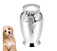 Pet Memorial Urn - Small Metal Ash Holder 2.76 Inch Cremation Keepsake Box Secure Container Elegant Memory Vessel | Cat, Dog, Puppy Funeral, Remembrance, Home Shelf, Memorial Decor Use