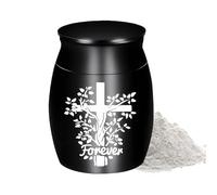 Pet Memorial Urn - Storage Jar for Ashes with Design Keepsake Container Dogs and Cats Elegant Craft with Secure Lid Remembrance for Home Funeral or Grave