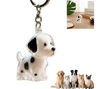 Pet Memory Keychain,Transparent Dog Keyring for Fur Keepsake,Transparent Dog Shape Keepsake Bottle for Pet Hair,Pet Hair Memorial Gift for Cat and Dog Lovers,Remembrance Key Ring(Type B)