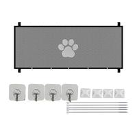 Pet Mesh Barrier: Portable Screen Protector, Safe Stair Divider, Flexible Installation Frame, Transparent Fabric, Compact Roll Up Structure, G Configuration