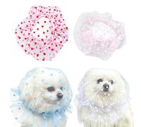Pet Mesh Head Net 4 Pieces Adjustable Anti-Pickup Face Cover