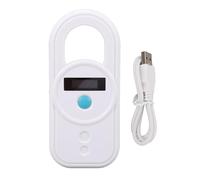 Pet Microchip Reader, Animal Microchip Scanner with USB Interface, High Sensitivity Portable Rechargeable Chip ID Tag Scanner for Pet Shops and Veterinary Clinics (White)