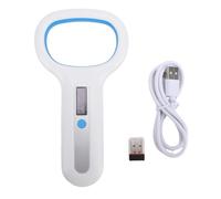 Pet Microchip Scanner Animal Tag Reader 2.4G 134.2Khz 125Khz for Chickens Ducks Cattle Sheep Pigs Cats Dogs Frequency Identification (White)