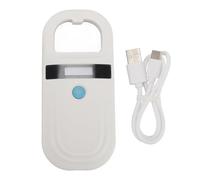 Pet Microchip Scanner, Portable Animal Microchip Tag Scanner, Dual Frequency Reading, USB Interface, Rechargeable Animal Microchip Tag Reader for Animal (White)