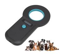 Pet Microchip Scanner, Rechargeable Handheld Pet ID Reader, 15 Digits Microchip Scanner Pet Tag Scanner for Animal Resource Management (Black)