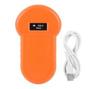 Pet Microchip Scanner USB Rechargeable Animal Tag Reader High Sensitivity Low Frequency 134.2khz for Dogs Cats Pigs Cows Horses Orange 132x76x15mm