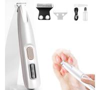 Pet MicroPrecision Trimmer, 2026 New Rechargeable Low Noise Cordless Dog Paw Trimmer with LED Light, Pet Hair Trimmer for Thick, Long and Curly Pet Hair (1PCS)