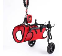 Pet Mobility Aid Wheelchair - Custom - Fit Dog Wheelchair with Leash & Poop Scooper, Shock - Absorbing Wheels & Secure Straps, Support Rear - Leg Movement(S)
