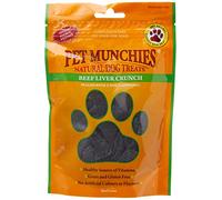 Pet Munchies Beef Liver Crunch Dog Treats, Premium Grain Free Dog Chews with Natural Real Meat 90g