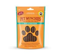 Pet Munchies Beef Liver Sticks Dog Treats, Premium Grain Free Dog Chews with Natural Real Meat, Low in Fat and High in Protein 90g (Pack of 8)