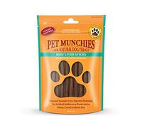Pet Munchies Beef Liver Sticks Dog Treats, Premium Grain Free Dog Chews with Natural Real Meat, Low in Fat and High in Protein 90g