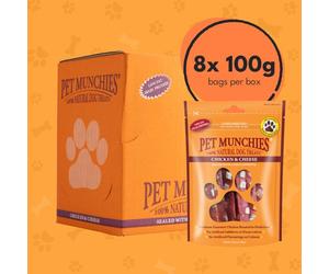 Pet Munchies Chicken And Cheese 100G X 8 Pack