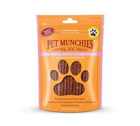 Pet Munchies Chicken and Sweet Potato Dog Treats, Healthy Grain Free Dental Sticks with Natural Real Meat 90g (Pack of 8)