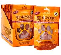 Pet Munchies Chicken Breast Fillets Dog Treats, Premium Dog Chews with Natural Real Meat, Low in Fat and Grain Free 100g (Pack of 8)