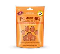 Pet Munchies Chicken Strips Dog Treats, Premium Dog Chews with Natural Real Meat, Low in Fat and High in Protein 90g (Pack of 8)