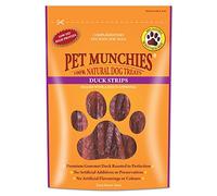 Pet Munchies Duck Strips Dog Treats, Premium Grain Free Dog Chews with Natural Real Meat, Low in Fat and High in Protein 90g (Pack of 8)
