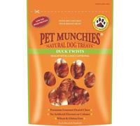 Pet Munchies Duck Twists Dog Treats, Premium Grain Free Dental Sticks with Natural Real Meat, Low in Fat and High in Protein 80g (Pack of 8)