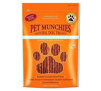 Pet Munchies Natural Dog Treats - Salmon and Sweet Potato Sticks 90g (Pack of 2)