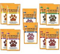 Pet Munchies Training Treats Mixed Pack of 10 - Chicken, Chicken & Liver, Sushi, Duck, Venison | All 5 Varieties in 1 Smart Bundle UK Trademark