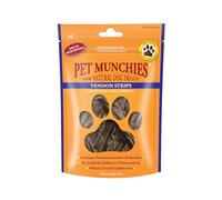 Pet Munchies Venison Strips Dog Treats, Premium Wheat Free Dog Chews with Natural Real Meat, Low in Fat and High in Protein 75g (Pack of 8)