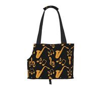 Pet-Musical Notes Treble print portable bag, lightweight and breathable, suitable for taking small pets out.