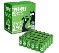 PET N PET 540 Count Biodegradable Poo Bags Dogs USDA Certified 41% Plant Based 36 Thick Dog Poop Bags Rolls 9x13 Leak-Proof Green Unscented