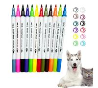 Pet Nail Coloring Pen - 12 Colors Dog Safe Nail Polish,Long Lasting Coloring Tool Funny Colorful Animal Supplies for Outdoor Home Animal Grooming Birds