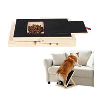 Pet Nail Filing Board - Timber Claw Grinder Alternative With Reward Snack Compartment, Textured Abrasive For Safe Grooming Routine, Behaviour Enrichment Tool | For Dogs Cats Indoor Training