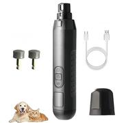 Pet Nail Trimmer, Low Noise USB Rechargeable Diamond Bit Electric Nail File with Replacement Grinding Heads for Large Medium Small Dogs Cats (#Green)