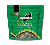 Pet Natural Dogseatus Fish Skin Braids Teeth Cleaning with Seaweed, Peppermint & Parsley 100% Natural, Omega 3 & Collagen Long-Lasting Rawhide Alternative 500g
