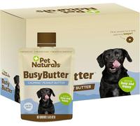 Pet Naturals BusyButter Easy Squeeze Calming Peanut Butter for Dogs, 6 Pouches - Great for Treats, Lick Mats, Training, Calming, and Occupier Toys