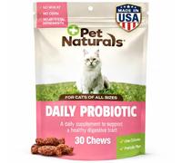 Pet Naturals Daily Probiotic for Cats, 30 Chews - Digestive and Immune Support Supplement for Cats