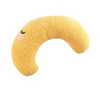 Pet Neck Pillow with U Shape Design for Senior and Disabled Dogs Cats Plush Orthopedic Sleep Support for Home Use or Traveling (Yellow)