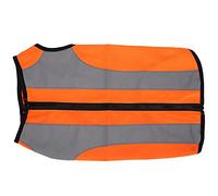 Pet Night Clothing Glowing Jacket Lightweight Reflective Vest Zipper for DogsFluorescence G L Pet ClothesPet VestDogs Night VestPet Re Keep Will It Zipper (L)