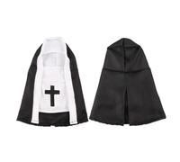 Pet Nun Costume - Funny Halloween Dogs and Cats Holy Hound Dress Up, Cosplay Apparel for Photoshoots Parties Social Media, Adorable Pet Clothing (Style 1, M)