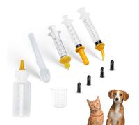 Pet Nursing Bottle, Pet Feeding Nipple, Milk Nursing Bottle Kits for Puppy & Kitten, with 1 * Pet Feeding Bottle, 3 * Animal Feeding Nipple, Fit for Cats, Dogs Kittens, Puppies, Rabbits, Squirrels