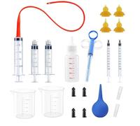 Pet Nursing Kit, Dog Cat Feeding Syringe Nipple Bottles, Pet Pill Gun Dispenser, Puppy Kitten Tube Feeding Kit 10Fr Size