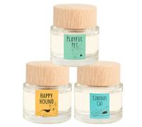 Pet Odour Neutralising Diffuser Trio - 3 Pack Home Fragrance Set with Fresh Lavender & Neroli, Fresh Jasmine & Tonka, and Fresh Cotton & Musk Scents - No-Spill Wooden Post Diffusers (80ml Each)