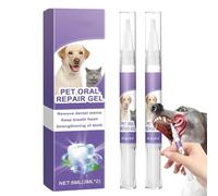 Pet Oral Repair Gel - Set of 2 Natural Ingredients Pet Oral Restorative Gel | Lemon Extract Pet Oral Restoration Whitening Gel | Pet Oral Spray Teeth Cleaning for Promoting Better Physical Health