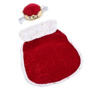 Pet Outfit Set with Crown Hat Breathable Dog Costume Cosplay Accessory for Festival Event Halloween Supply Pet Costume for Halloween