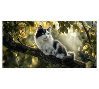 Pet Painting by Numbers for Adults Cat Paint by Number Kits for Children Sip and Paint Kit for Adults DIY Painted Paintings by Numbers Kids with 3 Brushes Acrylic Pigment 14x28in Without Frame u-111