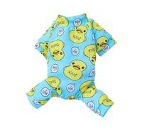 Pet Pajamas Wear Resistant Breathable Lovely Summer Dog Four-Legged Clothes Pet Bodysuit For Home Wear(Blue,XL)