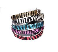 Pet Palace® "Jungle Puss Cat Kitten Collar with jaguar stripes for cats that live on the wild side plus FREE cute catnip toy!(PROWLING PURPLE)