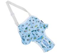 Pet Panty with Straps Adjustable, Dog Diaper Suspenders, Design Cartoon Blue, Cotton Sanitary Pants, Opening Back, for Dogs Various