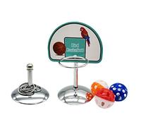 Pet Parrot Basketball Hoop Props Parakeet Bells Balls Puzzle Game Chew For Play Toys Supplies Bird Toys For Cockatiels