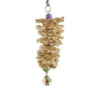 Pet Parrot Birds Natural Grass Woven Cuttlebone Toys Cuttlefish Bone Chewing Toy Hanging Cage Swing Climb Pendant Bird For Girls Boys Climbing Funny Bird Perches For Large Wide Wide Climbing With