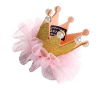 Pet Party Hat Golden Crown Shaped with Adjustable Clip for Dogs and Cats