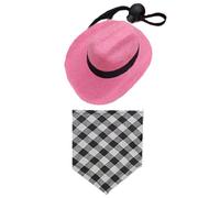 Pet Party Homburg Hat Bandana For Hamster Stylish Triangle Pet Scarfs For Small Pets Photo Props Cowboy Costume